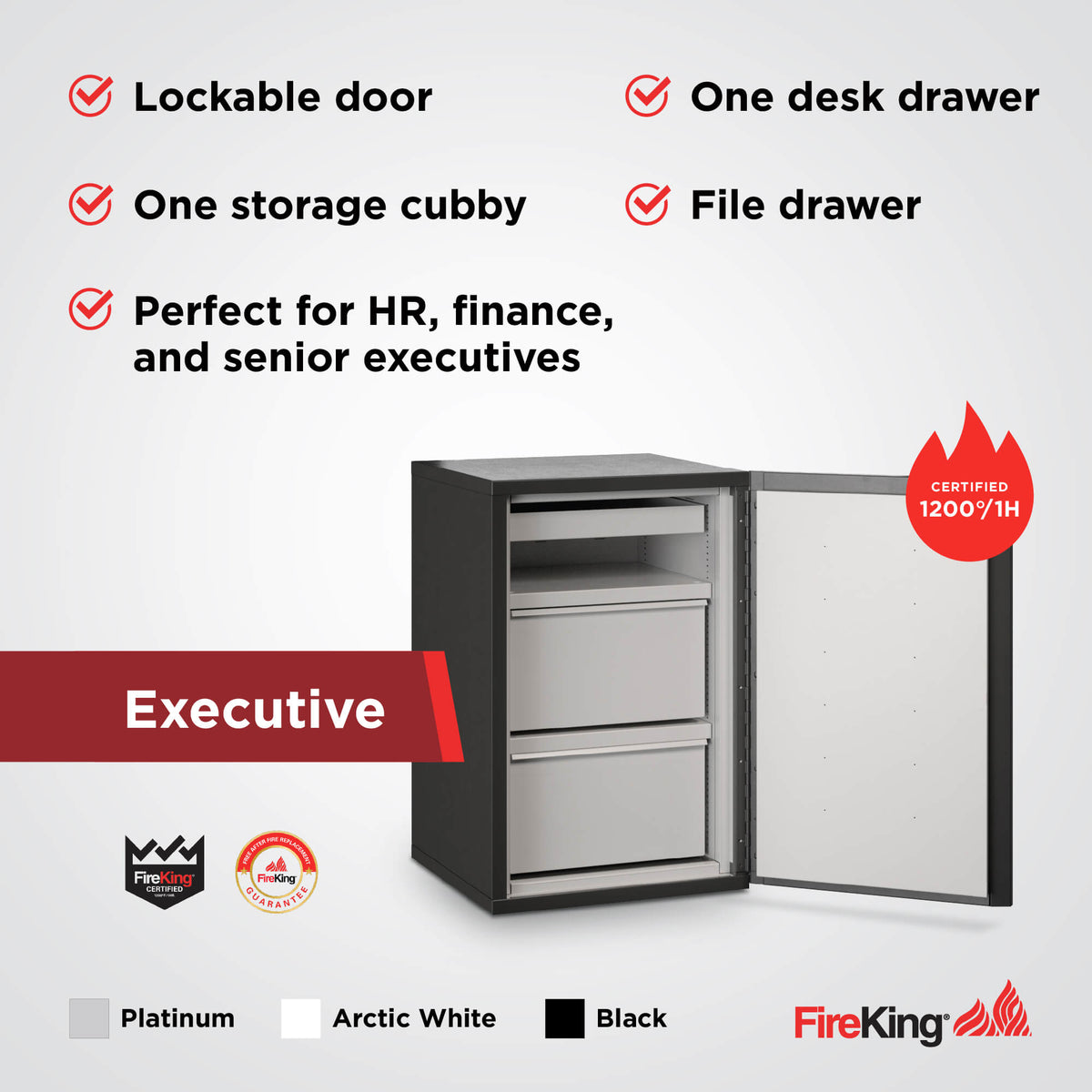 FireShield® Edge Series Fire-Rated Storage Cabinet - 1 Hour Fire-Rated - Executive, Shared, Hybrid, or Flex Configurations