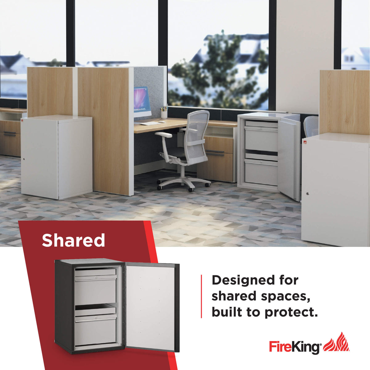 FireShield® Edge Series Fire-Rated Storage Cabinet - 1 Hour Fire-Rated - Executive, Shared, Hybrid, or Flex Configurations