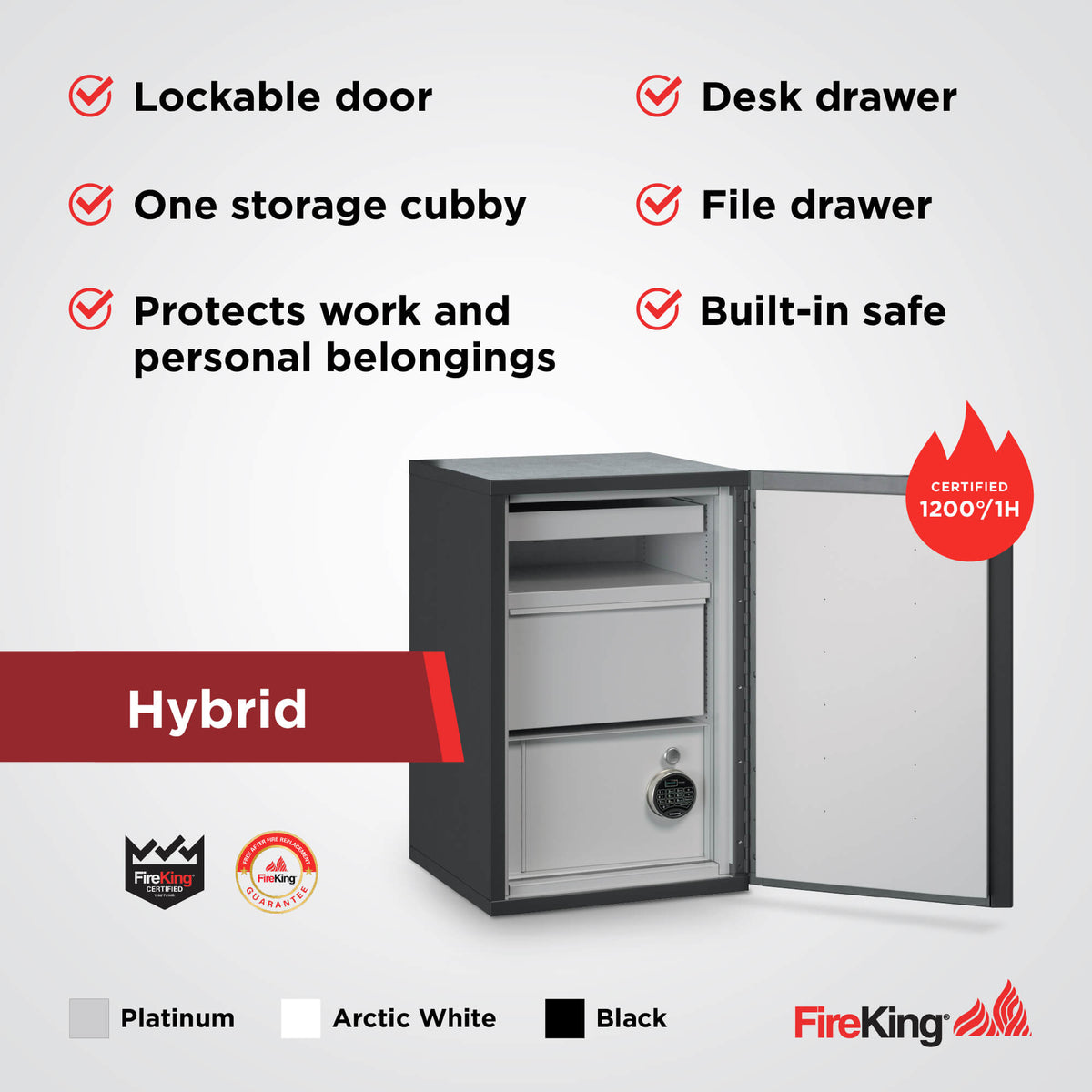 FireShield® Edge Series Fire-Rated Storage Cabinet - 1 Hour Fire-Rated - Executive, Shared, Hybrid, or Flex Configurations